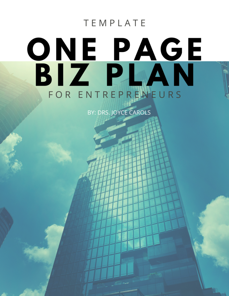 One page biz plan